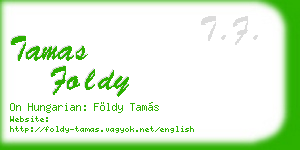 tamas foldy business card